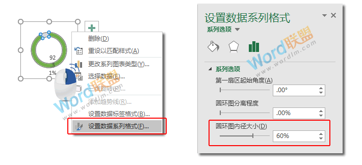 半年销售业绩完成比例分析精美圆环图表：Excel图表学习记