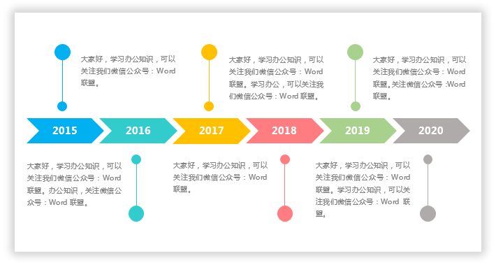 高颜值流程图，Word轻松绘制时间轴进度流程图